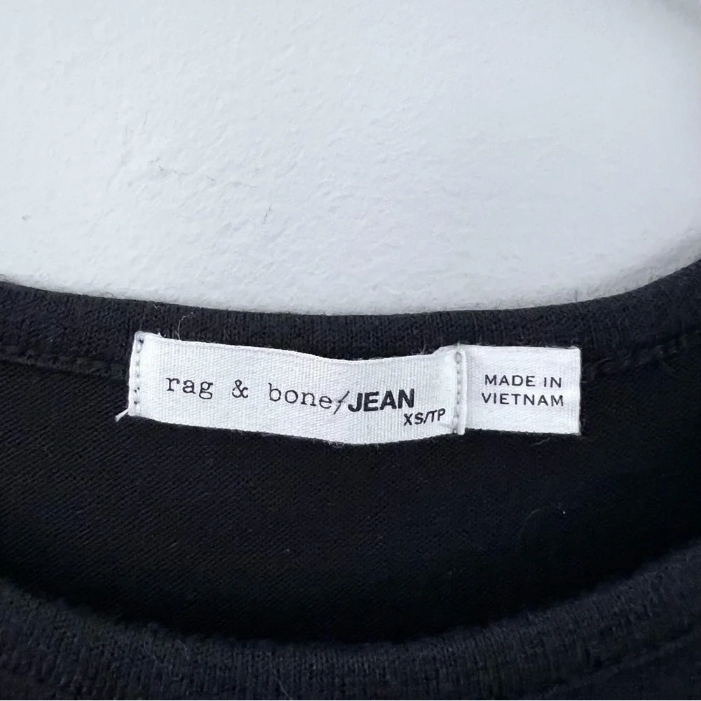 Rag & Bone black cold shoulder tee size xs - Picture 4 of 8